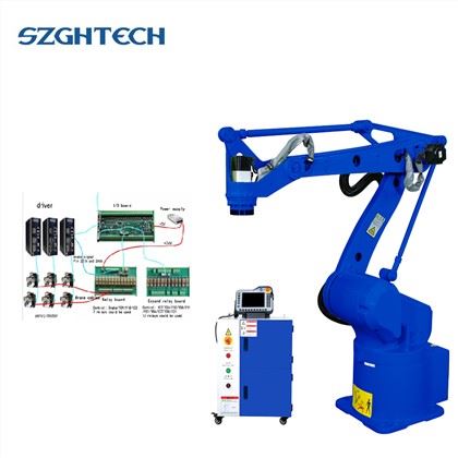 EASY TO OPERATE:
The buttons of the teach pendant are simple and easy to understand, and the teaching programming can be learn and use quickly. If the operation is wrong, the machine automatically stops to avoid the risk of equipment damage.