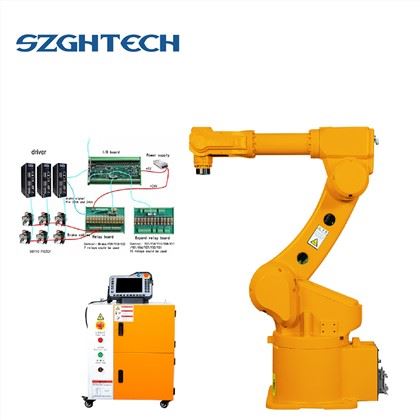 SZGH provide you with completely Robot solutionapplicated to welding, spray, yards , handling,grinding, loading and so on :
1)Universal economic of type can beapplied to sprayed, yards, handling, loading andunloading
2) According to client'demand,we cancustomized to different application solution, and specification, size , different color for robot body too.